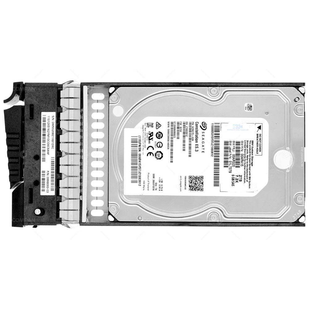 00AR320 IBM HDD 2TB 7.2K SAS 6G 3.5" LFF FOR IBM V7000 STORWIZE